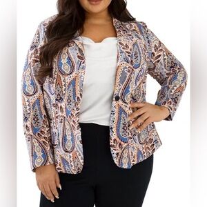 Marée Pour Toi Plus Paisley Print Blazer – Multicolor – Size 16
NWT